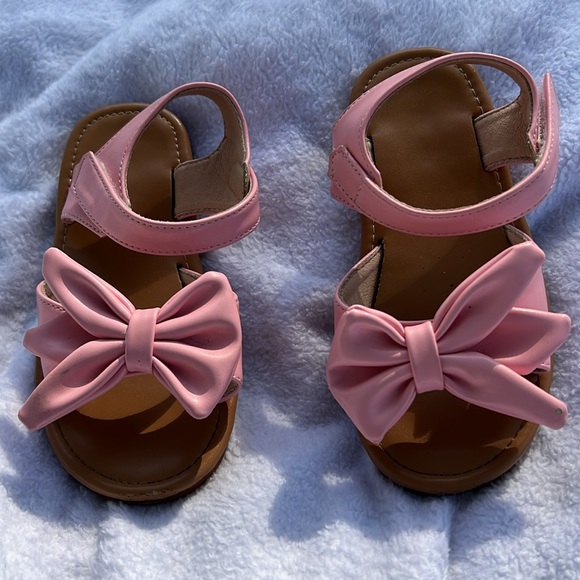 Open Toe Bow Decor Kids Sandals - Picture 6 of 6